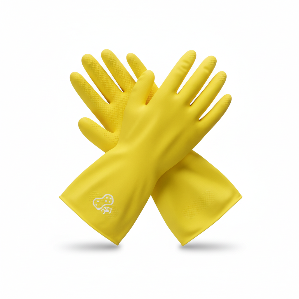 Gants ménagers caoutchouc jaune