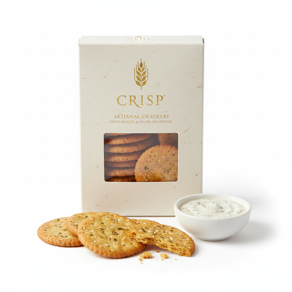 Crackers croustillants en carton