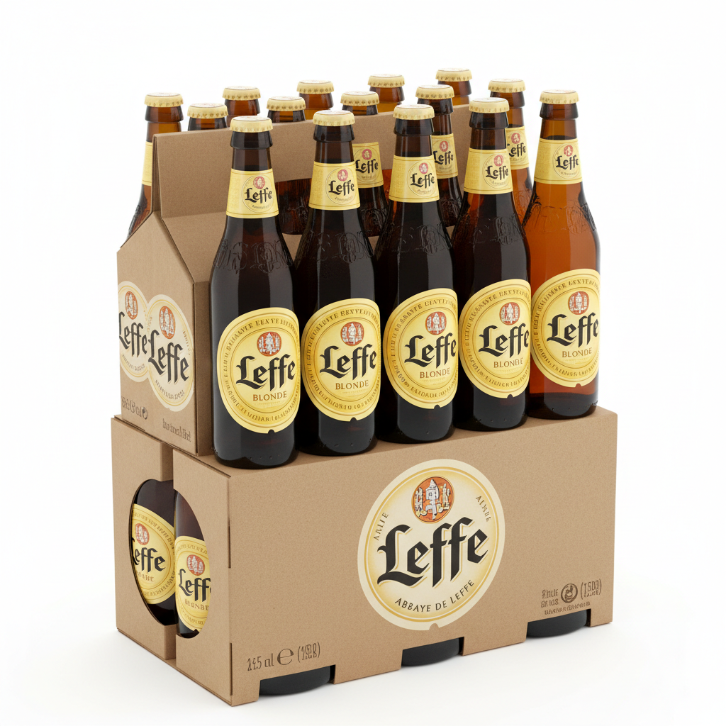 Leffe Blonde — pack de 24 bouteilles emballage original
