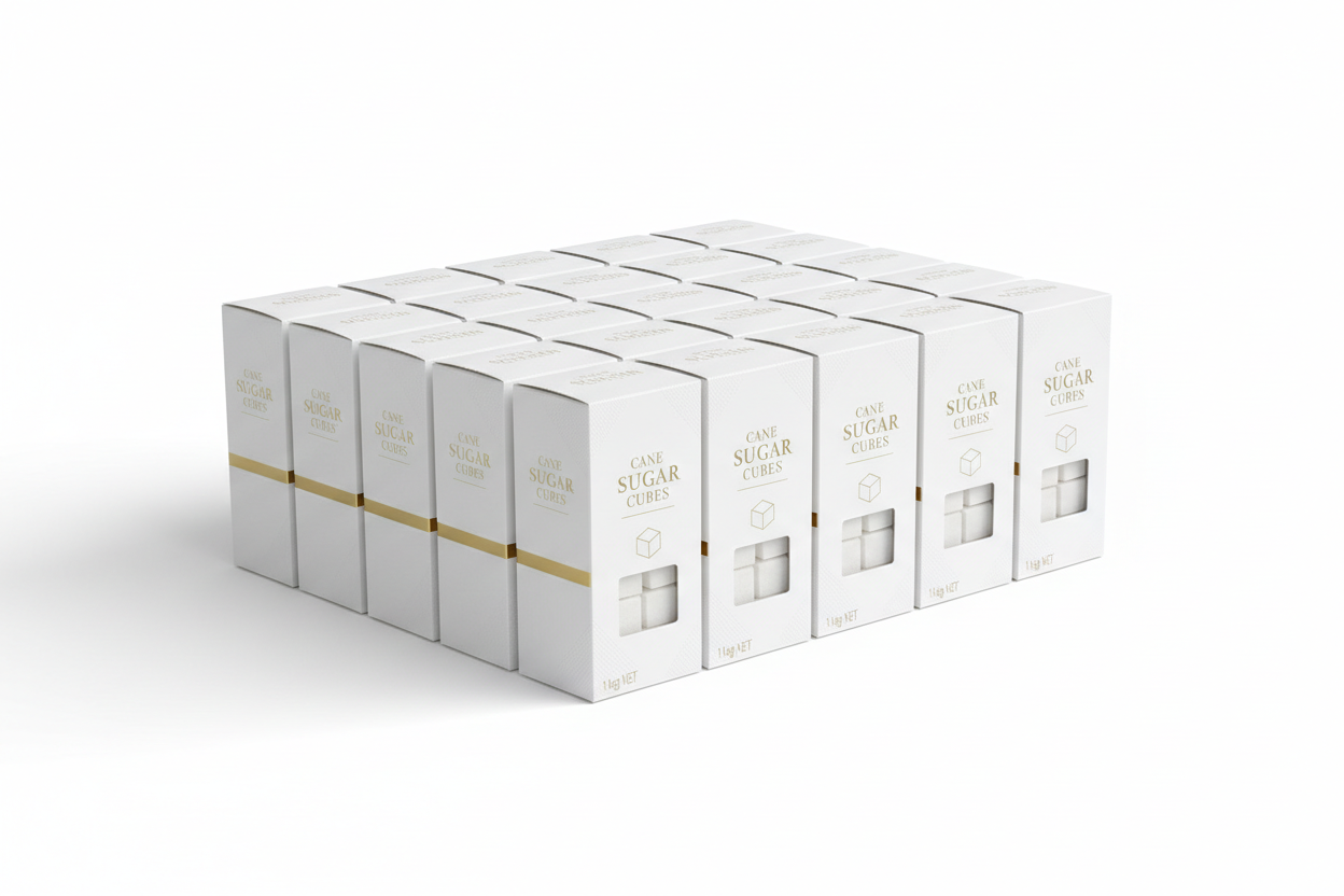 Carton de 10 boîtes de sucre en morceaux 1kg
