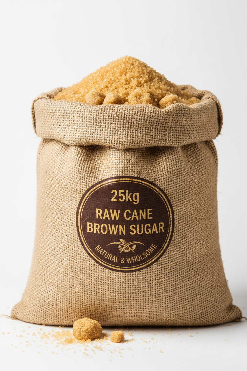 Sac de 25 kg de sucre roux de canne