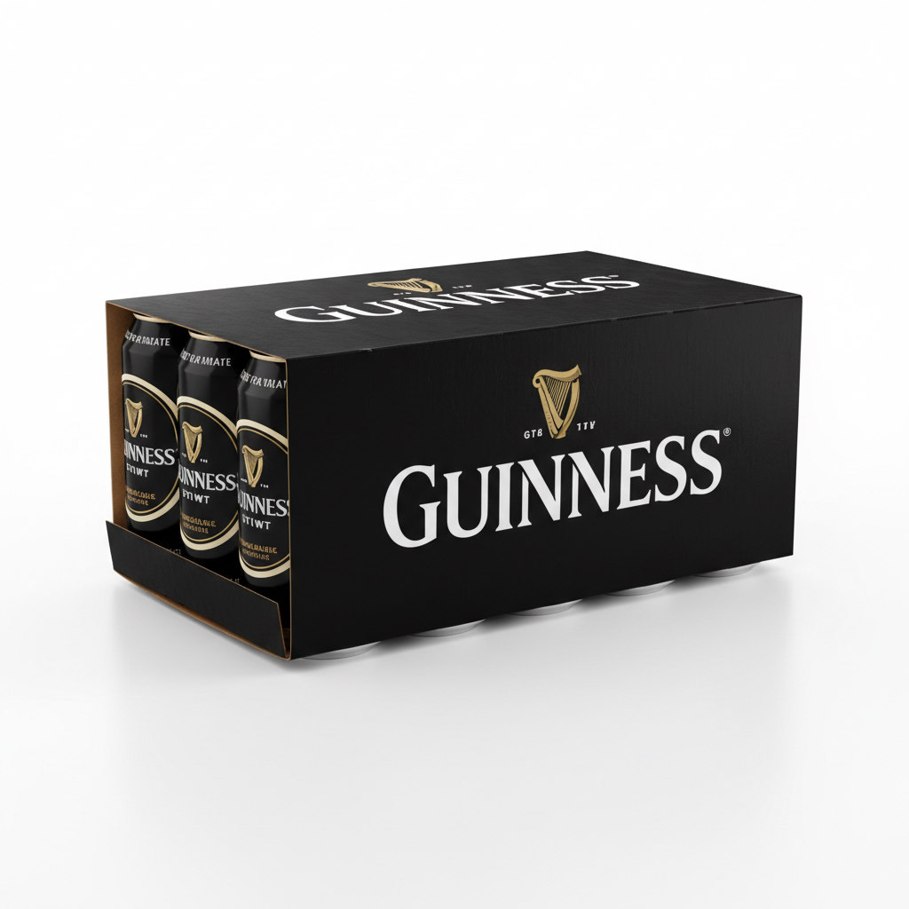 Guinness Stout — pack de 24 canettes emballage original