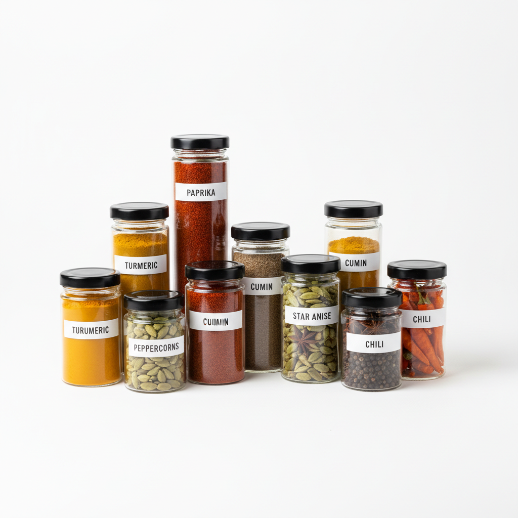 Assortiment épices naturelles