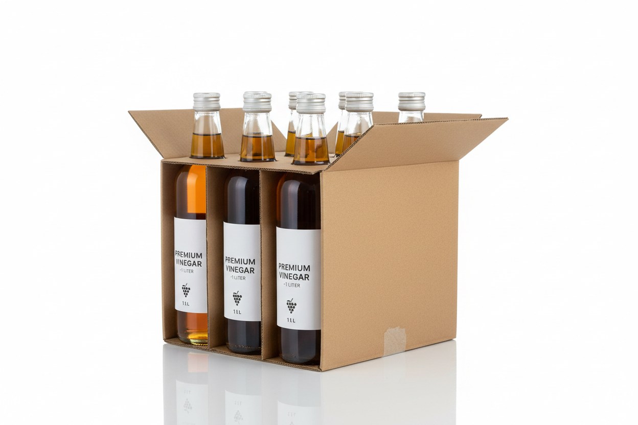 Carton de 6 bouteilles de vinaigre blanc 1L