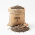 Graines de chia en carton