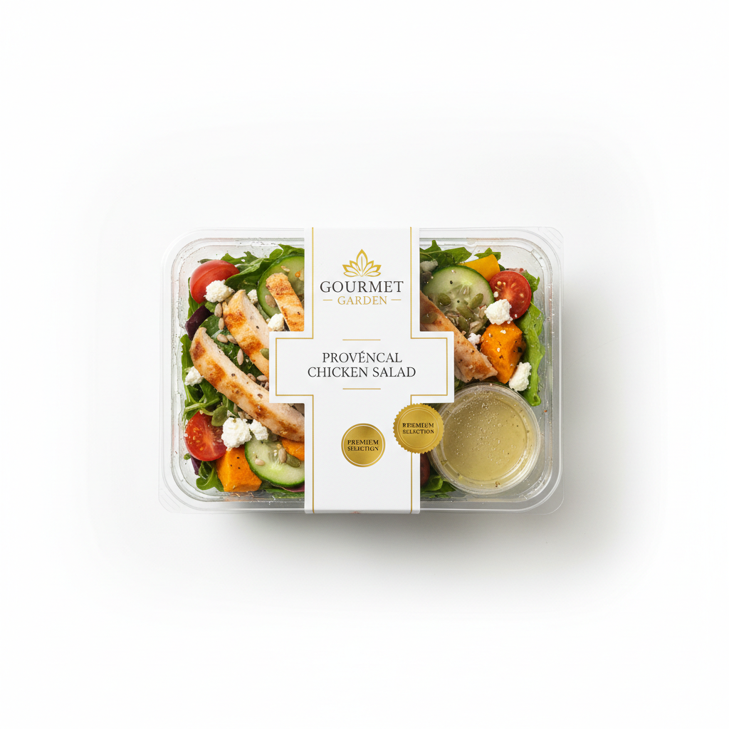 Salades composées fraîches en carton