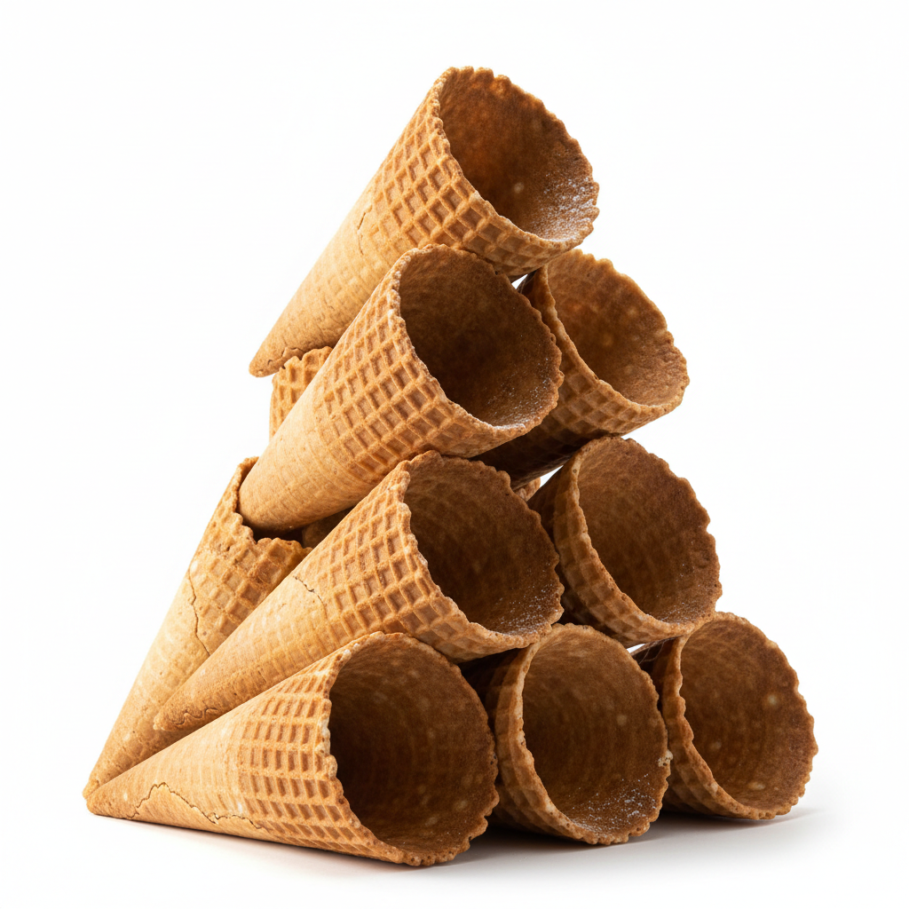 Cornets Gaufrettes pour Glace x12