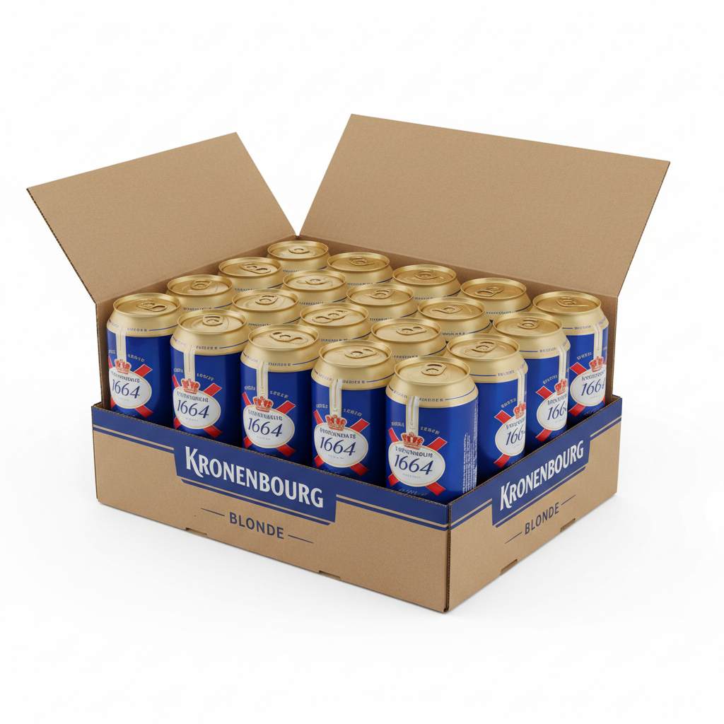 Kronenbourg 1664 Bière Blonde — carton de 24 canettes