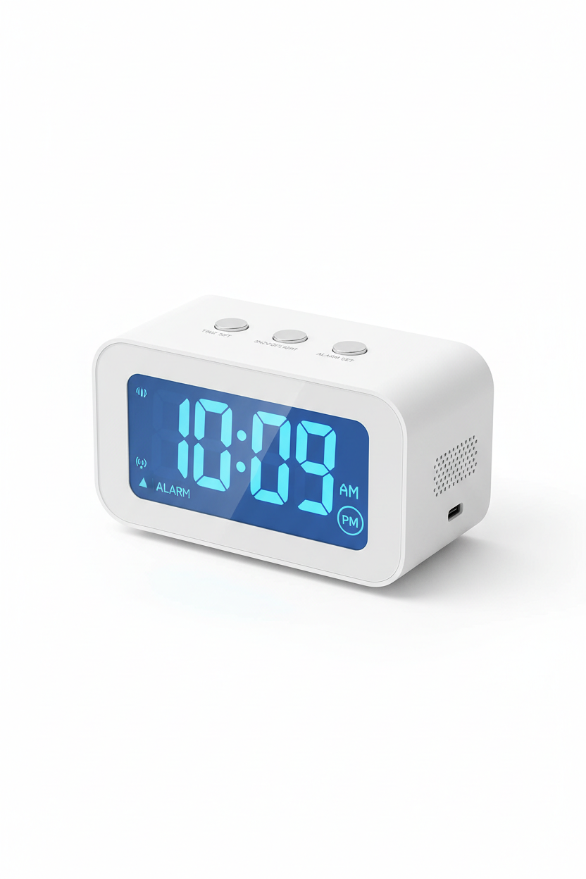 Réveil Électronique LED avec Chargeur Sans Fil