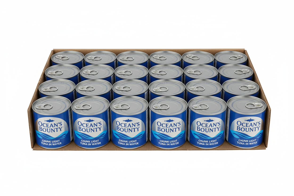 Carton de 24 conserves de thon au naturel